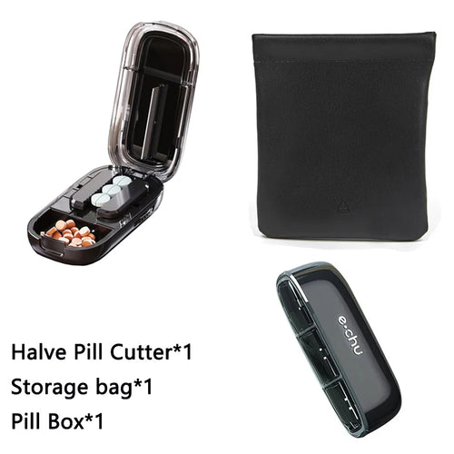 Newest Quartering Pill Cutter Storage Box Portable Drug Tablet