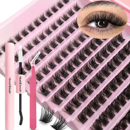 DIY Eyelash Extension Kit Individual Lashes Cluster Mix Lash Clusters