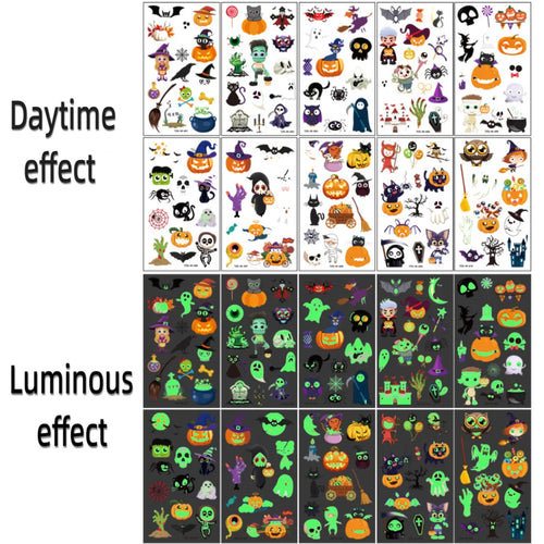 Luminous Temporary Tattoos Stickers UV Glow Fluorescent in the Dark