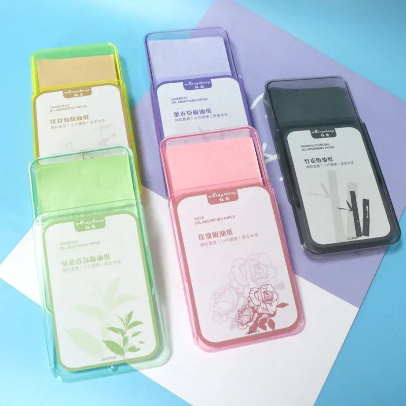 300PcsFace Oil Absorbing Paper Summer Oil Control Wipes Absorbing