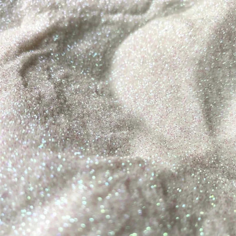 50g/bag White Iridescent Powder Nail Glitter 0.2mm Ultra Fine Glitter