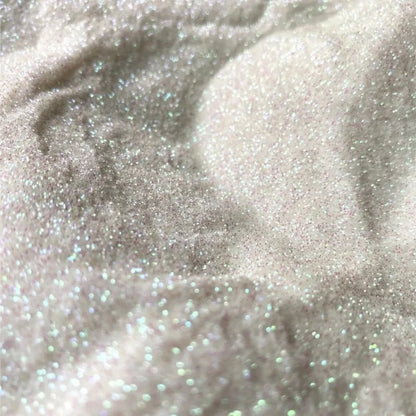 50g/bag White Iridescent Powder Nail Glitter 0.2mm Ultra Fine Glitter