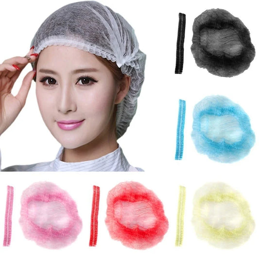 100 PCS Disposable Microblading Non Woven Fabric Makeup Hair Net Cap