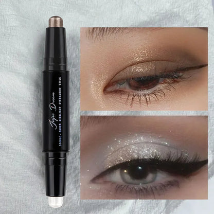 Dual-Ended Eyeshadow Stick,  Matte & Shimmer, Waterproof Long-Lasting