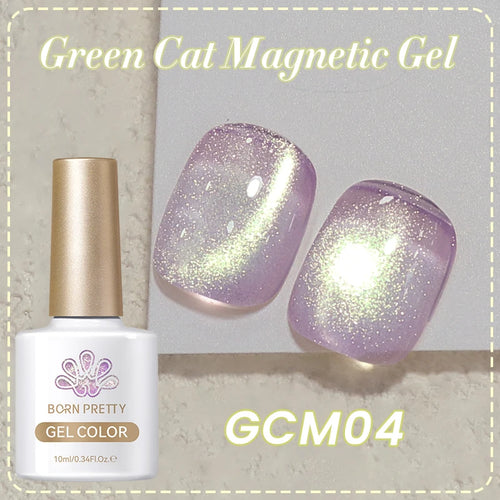 BORN PRETTY 10ml Green Cat Magnetic Gel Ultra Shine Holographic