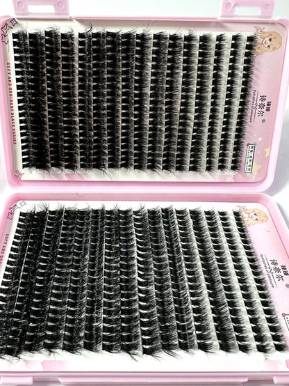 570/640pcs Individul Claster Eyeash Thick & Fluffy Extension 30D/100D