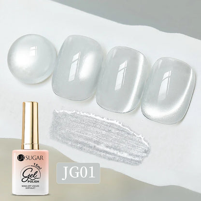 UR SUGAR 15ml Water Light Cat Magnetic Gel Nail Polish Champagne Semi