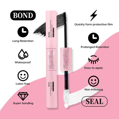 DIY Lashes Extension Kit Eyelashes 200 PCS Clusters Lash Bond and Seal