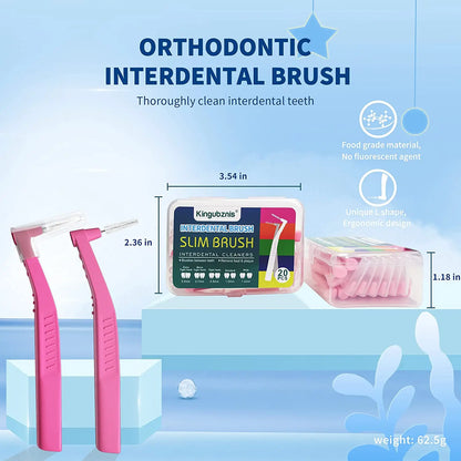 Kingubznis 20pcs  Interdental Brush For Dental Orthodontics Clean