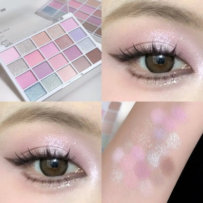 20-color eye shadow tray, cigarette powder, rose tray, warm and warm,