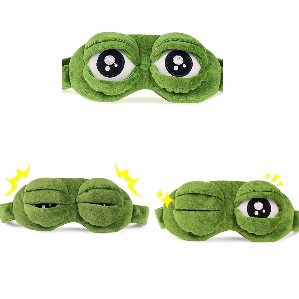3D Frog Sleep Mask Natural Sleeping Eyeshade Women Men Creative