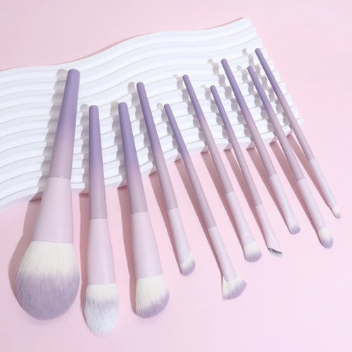 12PCS Makeup Brush Set Ultra Soft Powder Makeup Tools Beginner Point