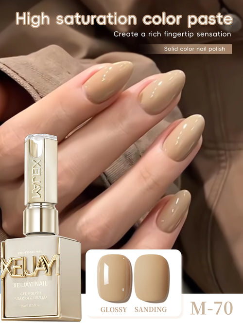 1Pc 15ML Milky White Pure Nail Polish Gel Nail Add Semi-Permanent Soak