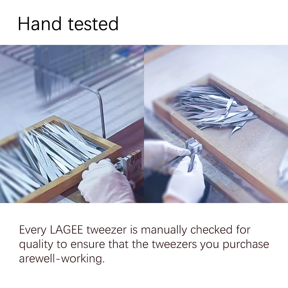 LAGEE Fiber Tip Eyelash Extension Tweezer Volume Isolation Precise