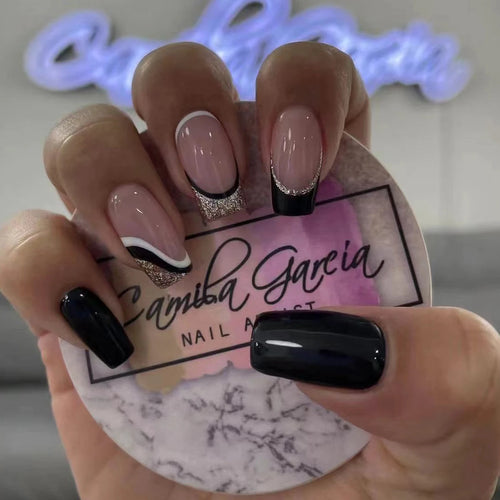24PCS/ brown ballet-shaped fake nails instantly upgrade your look with