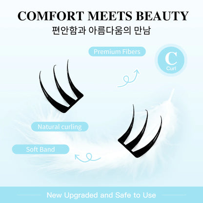 Ultra-thin Lashes Zero-touch False Eyelashes Natural Eyelash Clusters