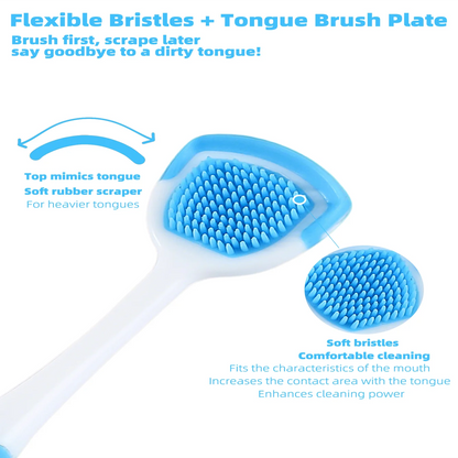 Vaclav 1Pc/4Pcs/8Pcs Silicone Tongue Scraper For Oral Hygiene,Tongue