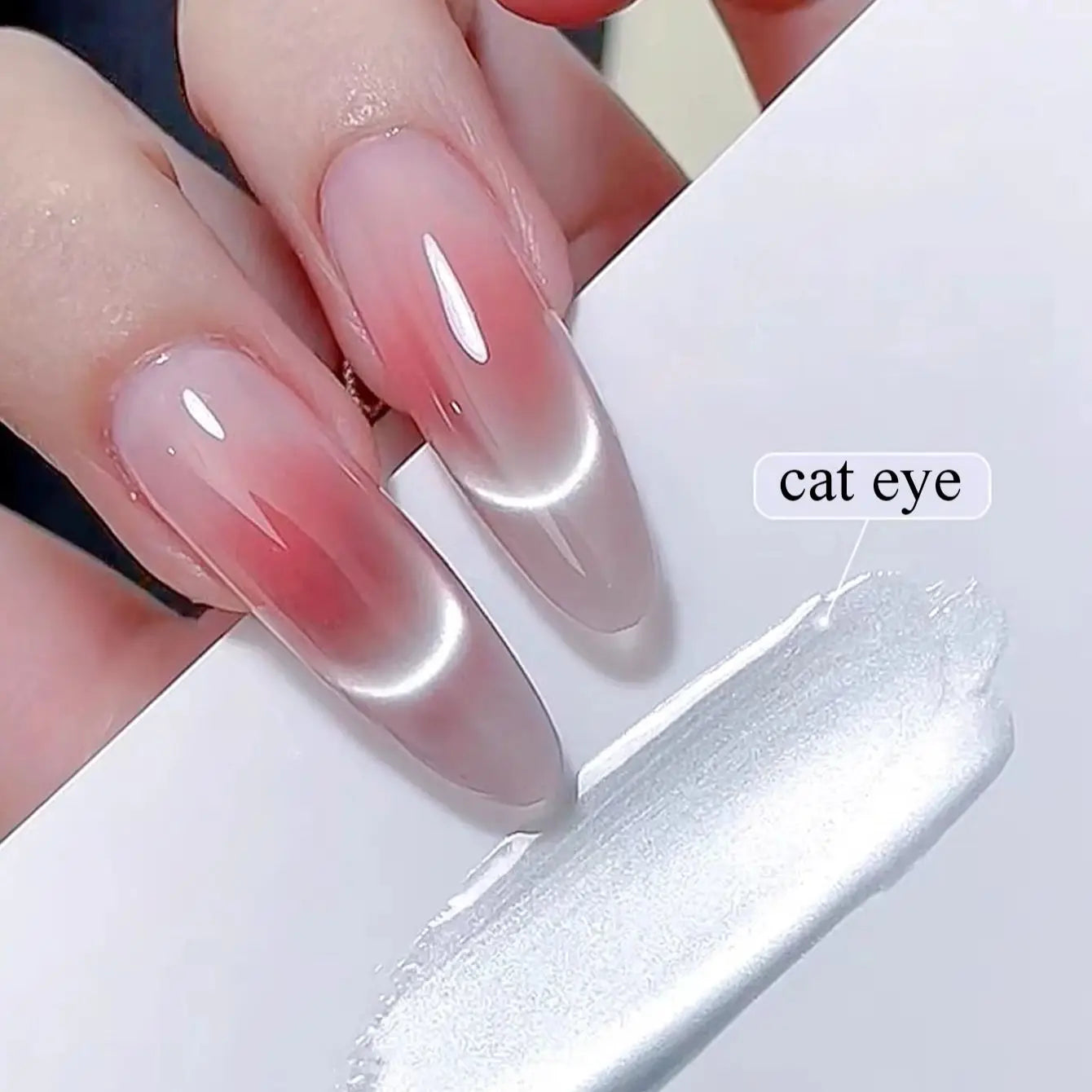 1-9pcs TC Flow Light White Cat Eye Gel Nail Polish Ultra Shine Soak