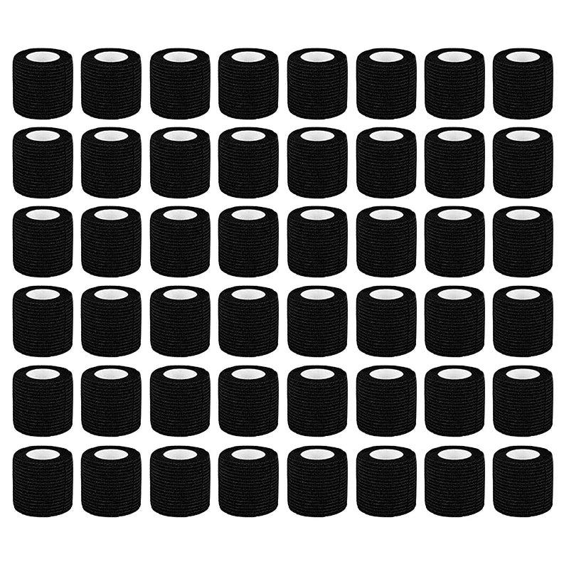 5/10/15/20 Black Tattoo Grip Bandage Cover Wraps Tapes Nonwoven