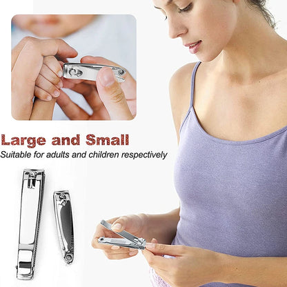 1pc/2pcs Nail Clipper Premium Sharp Sturdy Stainless Steel Fingernail