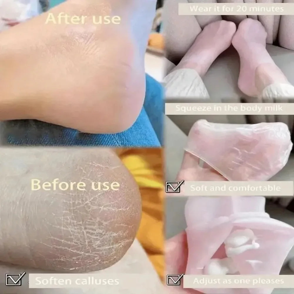 Moisturizing Foot Socks,Silicone Socks for Dry Cracked Feet Women's