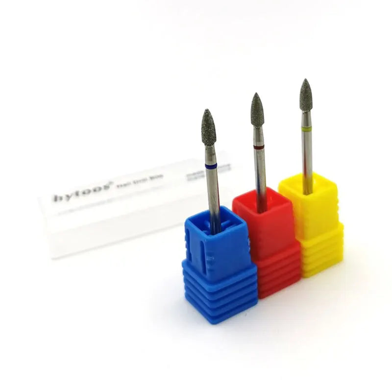HYTOOS Cone Diamond Cuticle Bit Manicure Drills Nails Accessories