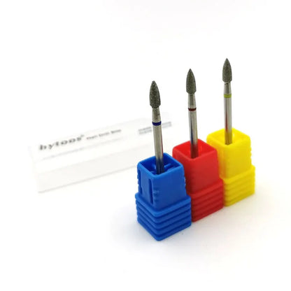 HYTOOS Cone Diamond Cuticle Bit Manicure Drills Nails Accessories