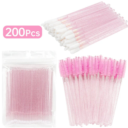 200pcs Eyelash Extension Special Eyelash Removal Brush Micro Brush