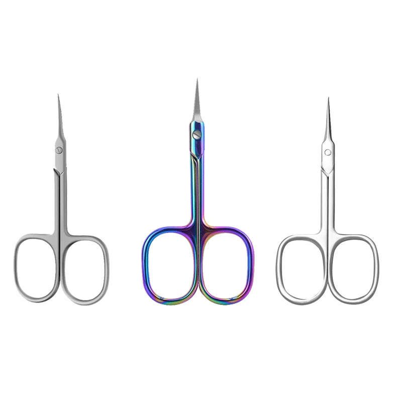 Stainless Steel Curved Tip Thin Blade Cuticle Scissors Nail Clippers