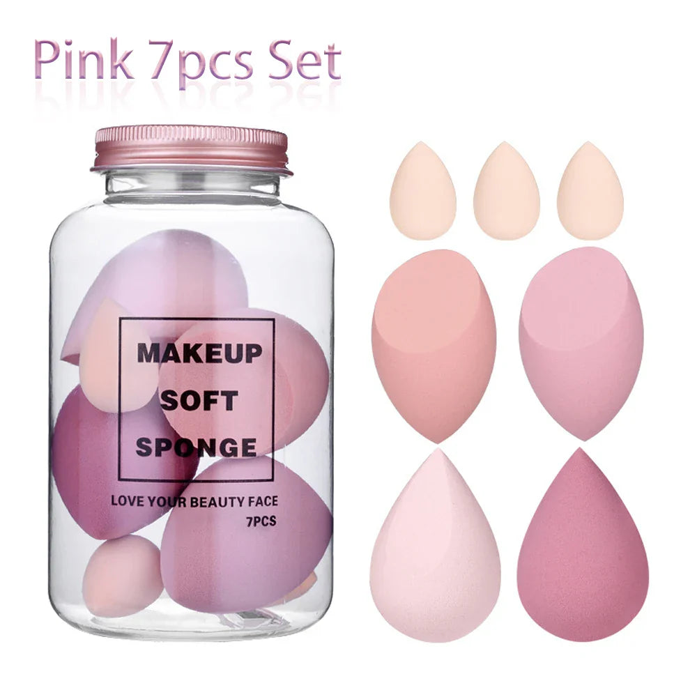 6/7Pcs Makeup Sponge Set Cosmetic Puff Cream Concealer Foundation Powder Dry and Wet Make Up Blender Women Make Up Accessories