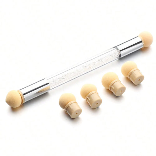 Double-ended Gradient Shading Pen Dotting Brush Head Sponge Rhinestone