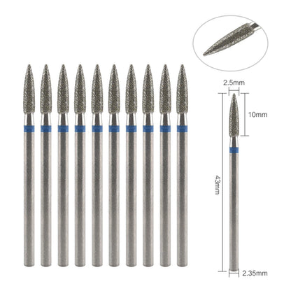10Pcs Diamond Milling Cutter For Manicure Electric Nail Drill Bits