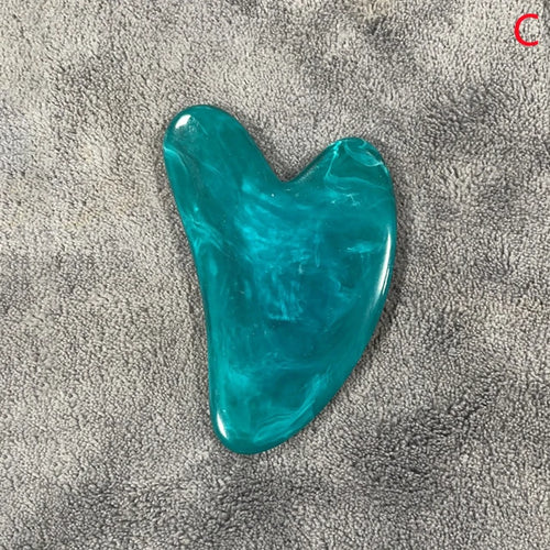 Natural Resin Jade Stone Gua Sha Gouache Scraper Massager for Face