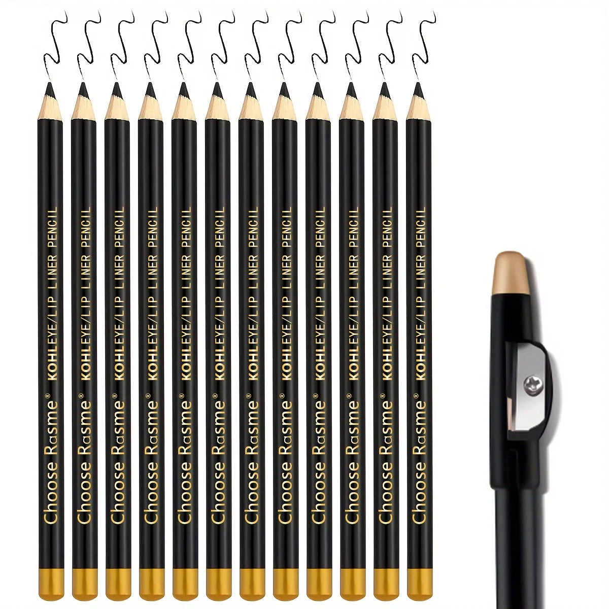 12pcs black/borwn/dark brown eyebrow pencil sharpener Eyebrow Pencil
