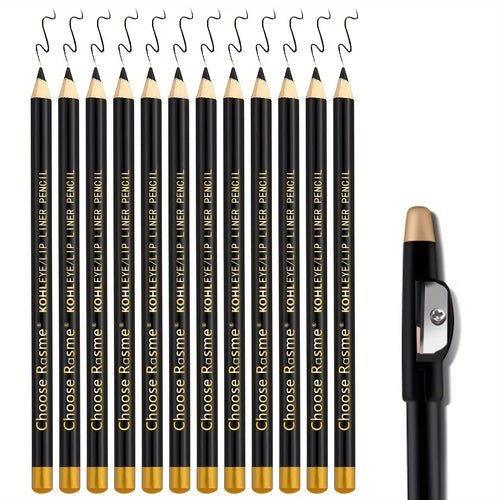 12pcs black/borwn/dark brown eyebrow pencil sharpener Eyebrow Pencil
