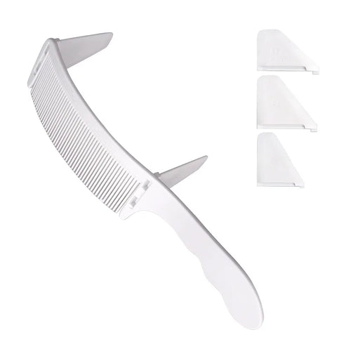 Barber Flat Top Haircut Comb Curved Hair Clipping Cutting Arced Comb