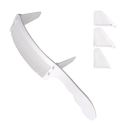 Barber Flat Top Haircut Comb Curved Hair Clipping Cutting Arced Comb