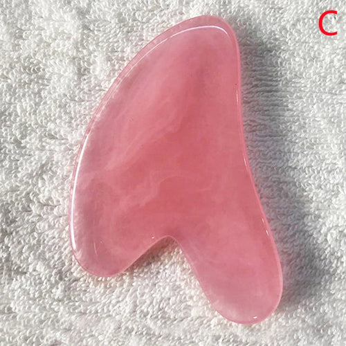 Natural Resin Jade Stone Gua Sha Gouache Scraper Massager for Face