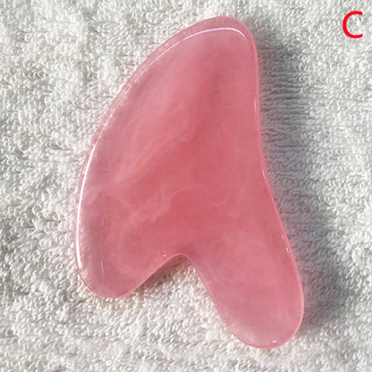 Natural Resin Jade Stone Gua Sha Gouache Scraper Massager for Face