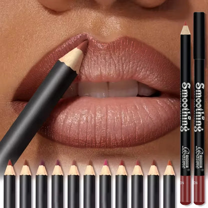 Waterproof Matte Lipliner Pencil Red Contour Tint Lipstick Long