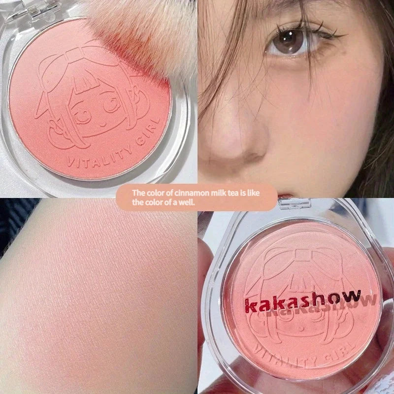 Dual Gradient Blush Highlights Natural Nude Makeup Brightening Cheek