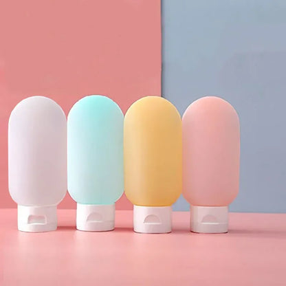 4Pcs/Set Refillable Bottle 60ml Soft Lotion Container Squeeze Tube