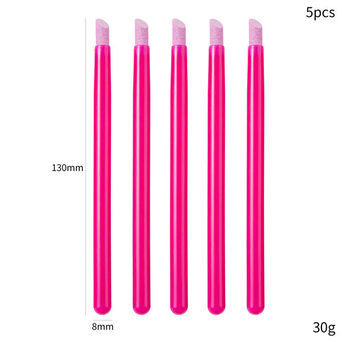 5Pcs Quartz Pen Nail  Cuticle Pushers Nail Polish Manicure Stick Nail