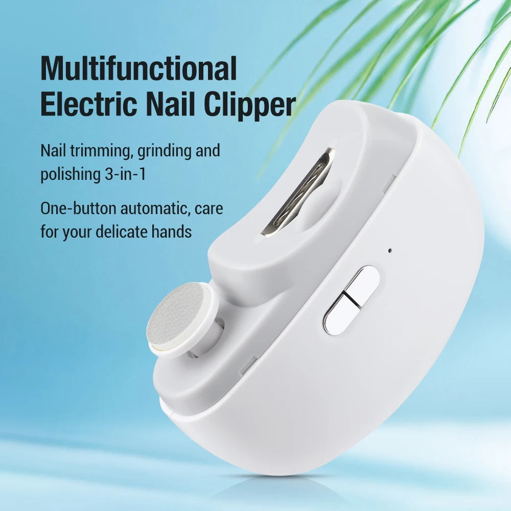 Electric Auto Nail Clippers Manicure Anti-Splash Nail Trimmer For Baby