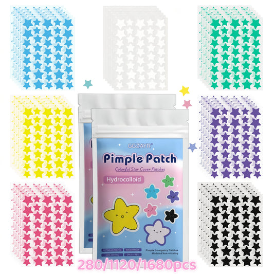 280/1120/1680pcs Seven-Color Star Pimple Patches – Invisible