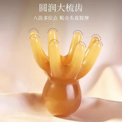 Octopus Massage Comb Resin Head Meridian Scraping Scalp Massage Brush