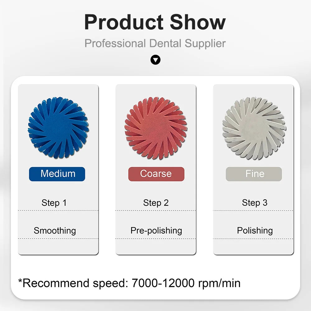 6Pcs/Box Dental Composite Resin Polishing  Disc Rubber Polisher 14mm