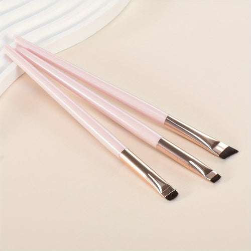 3pcs Makeup Brush Set,Blade eyeliner brush fine oblique head eyebrow