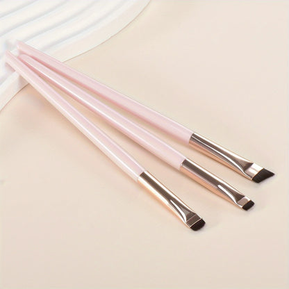 3pcs Makeup Brush Set,Blade eyeliner brush fine oblique head eyebrow