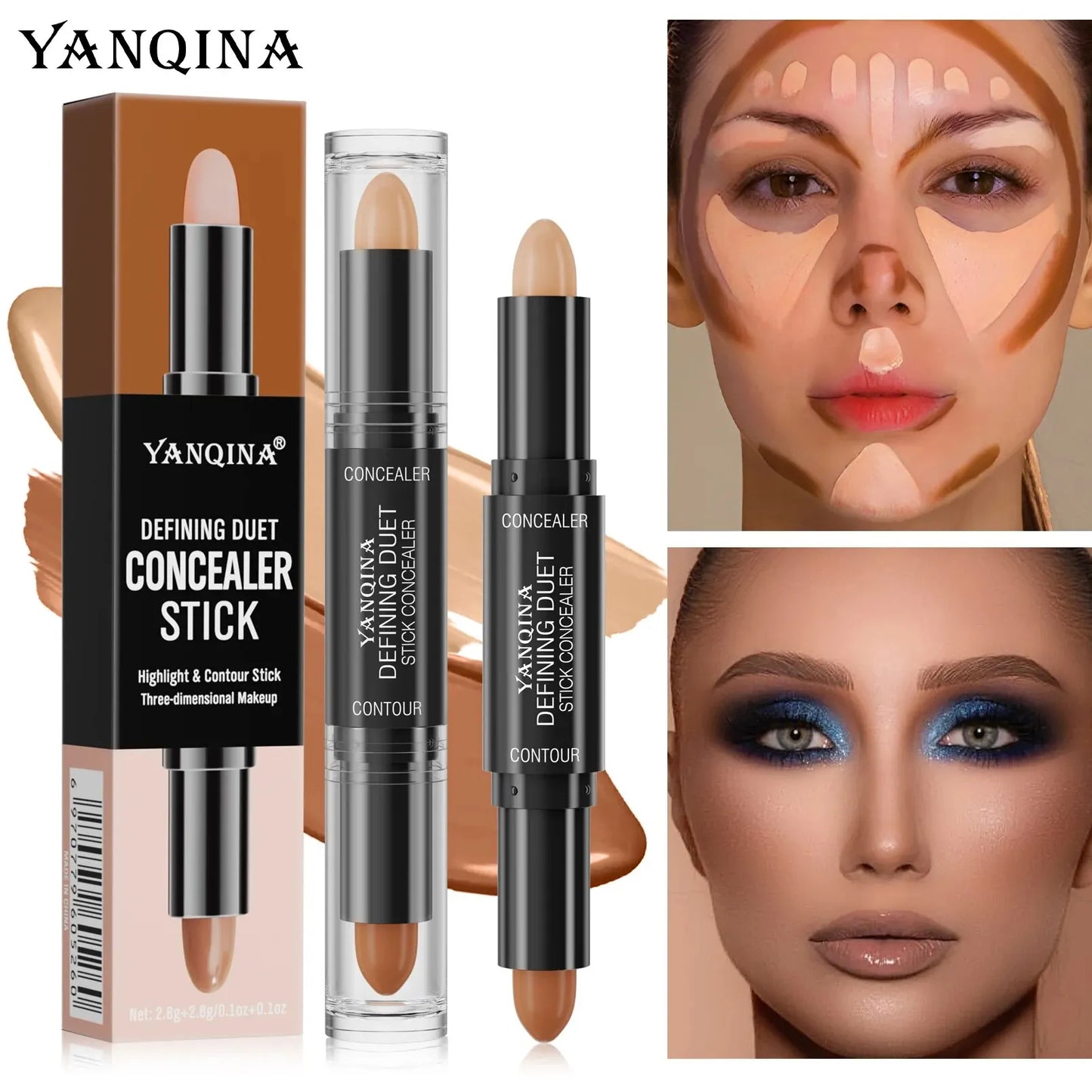 Contour Stick Duo, Double-Ended Highlight and Shadow Cream, Waterproof